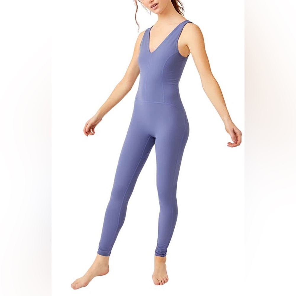 FP Movement Never Better Strappy Back Jumpsuit in Nightshade NWOT